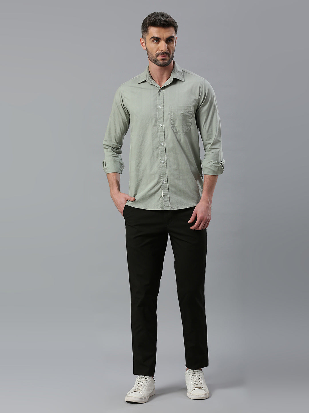 Light Olive Plain Shirt