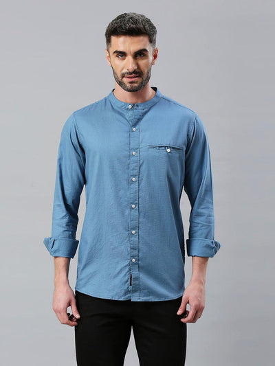 Blue Solid Shirt