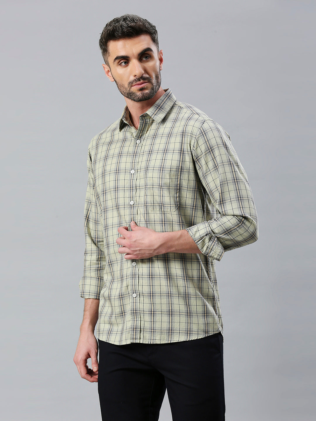 Olive Checkered Shirt