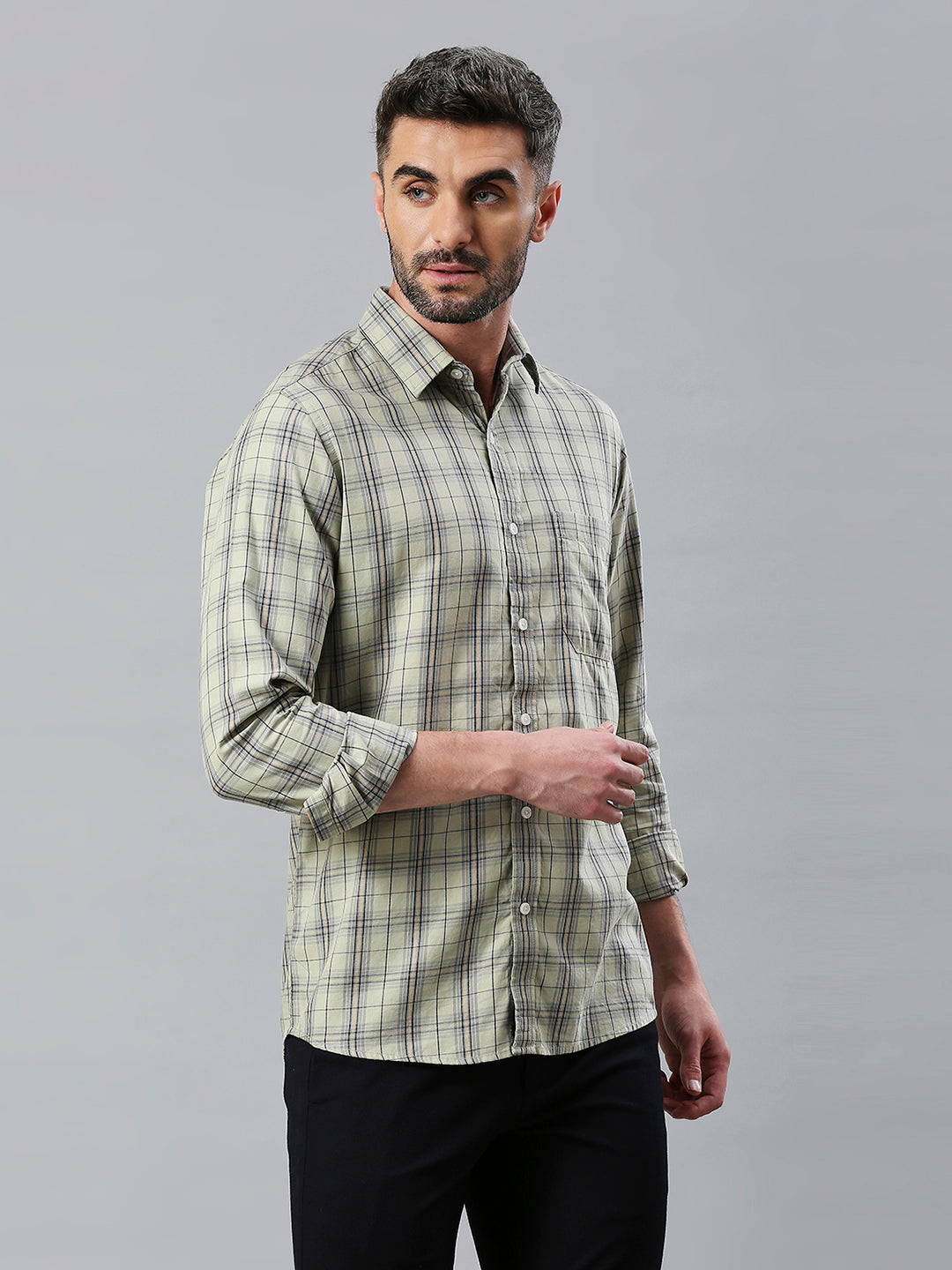 Olive Checkered Shirt