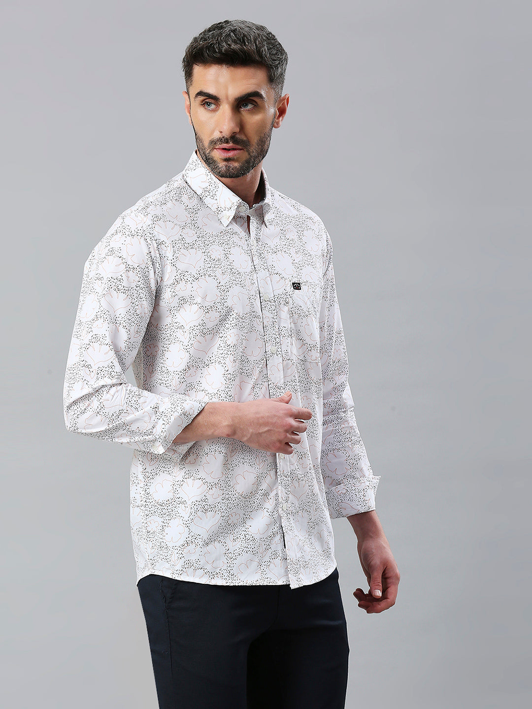 White Printed Shirt