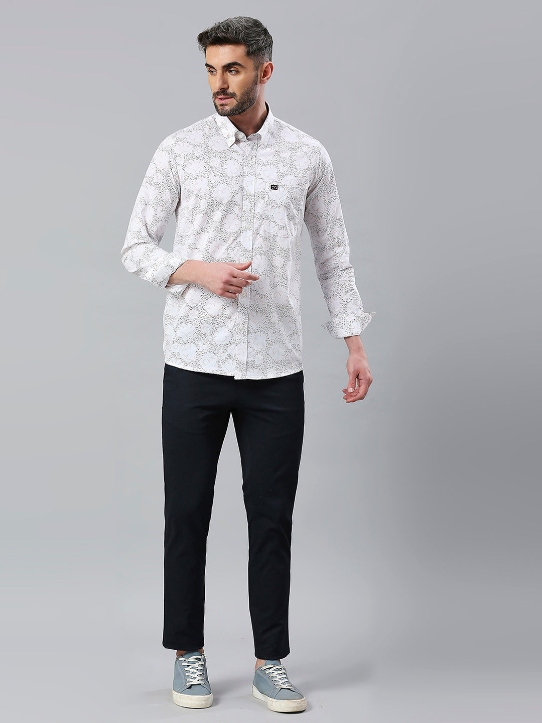 White Printed Shirt