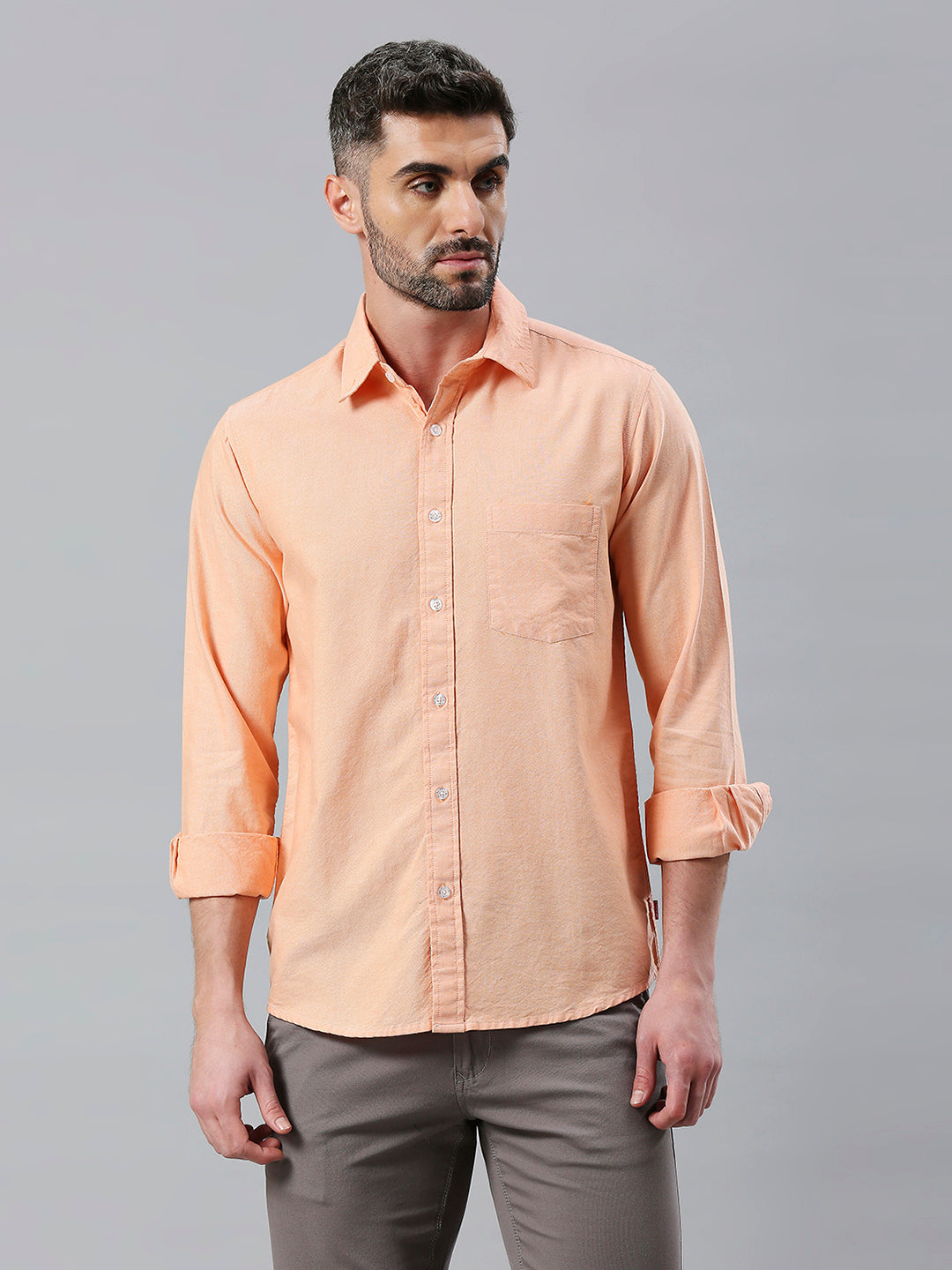 Orange Plain Shirt