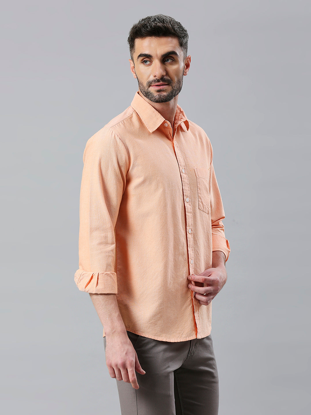 Orange Plain Shirt