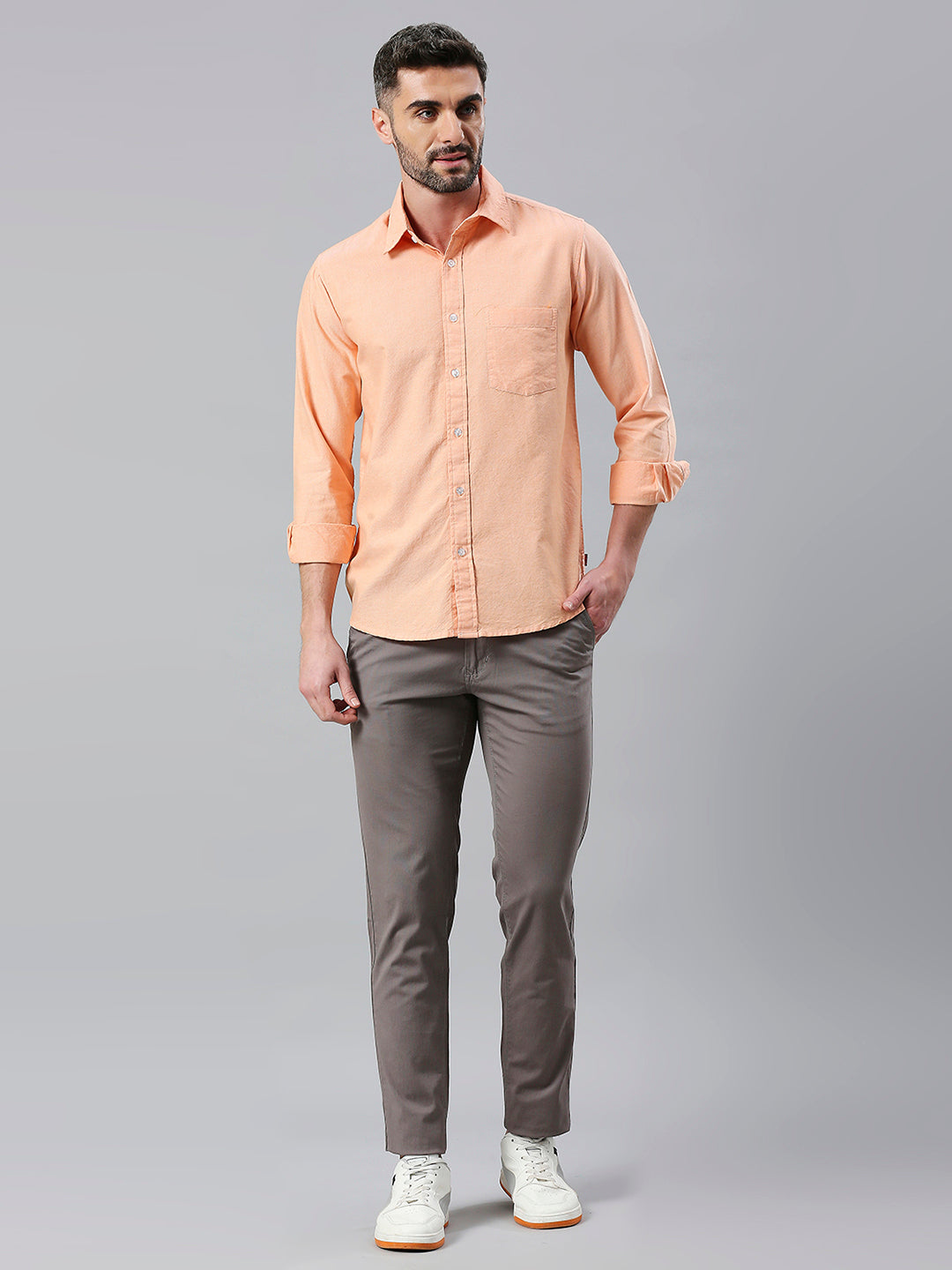 Orange Plain Shirt