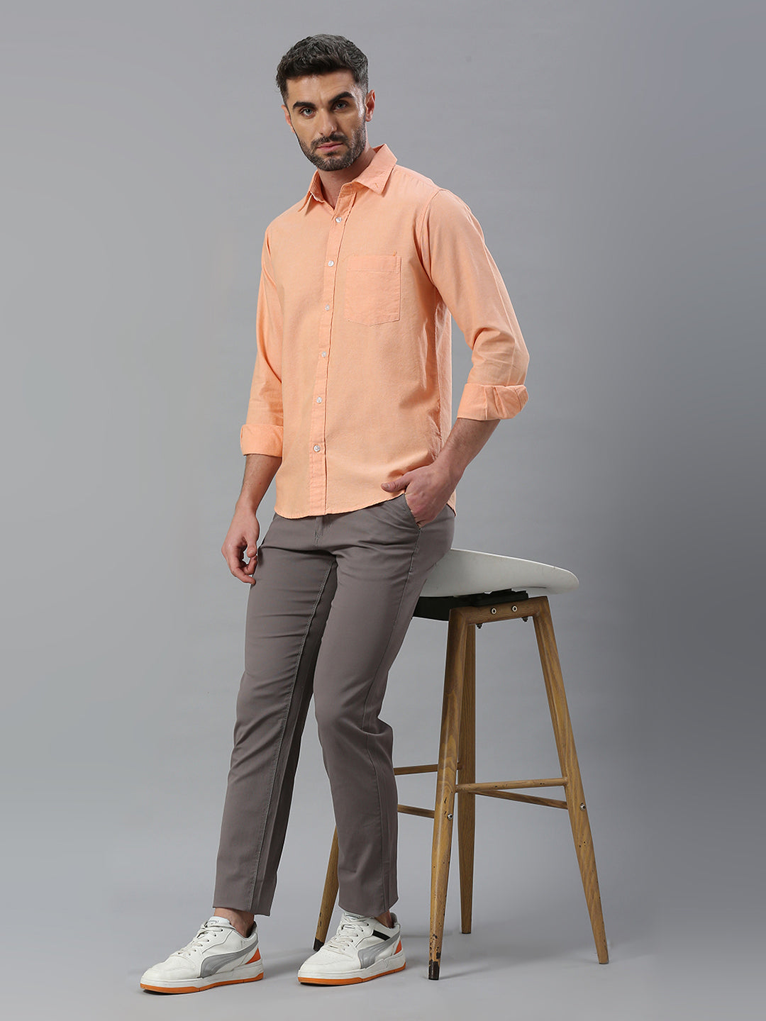 Orange Plain Shirt