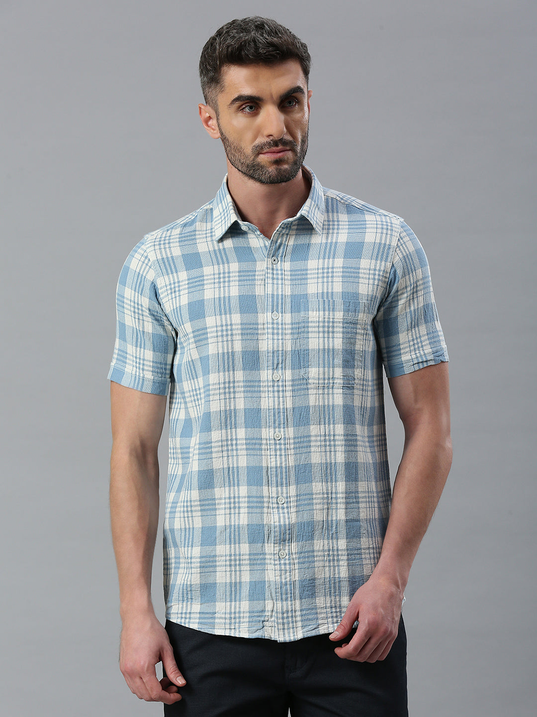 Blue Checkered Shirt