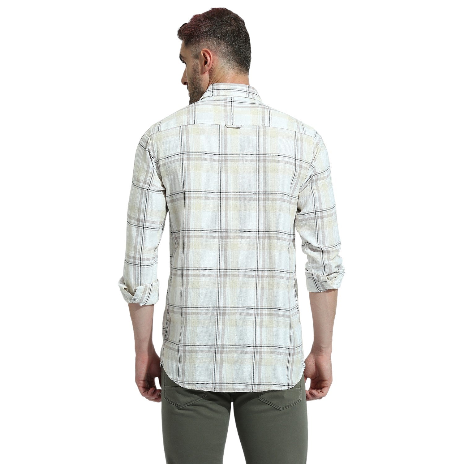 Beige Checkered Shirt