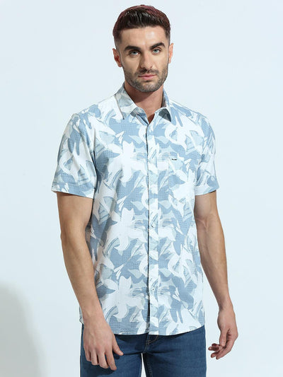 Blue Printed Shirt