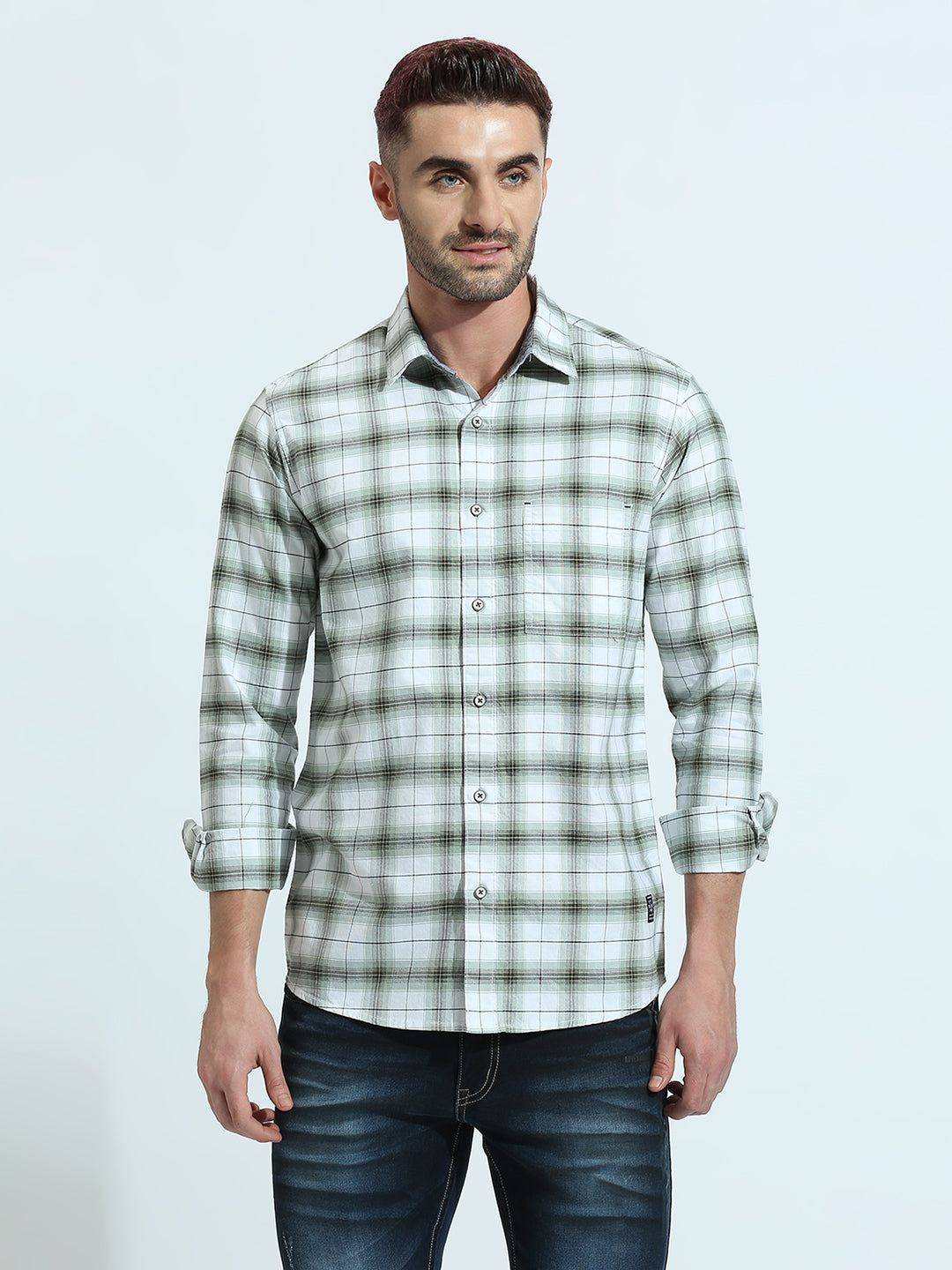 Olive Checkered Shirt