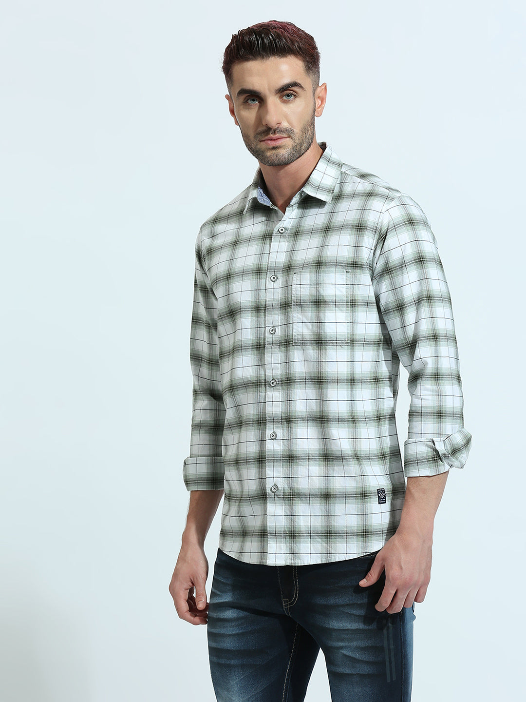 Olive Checkered Shirt