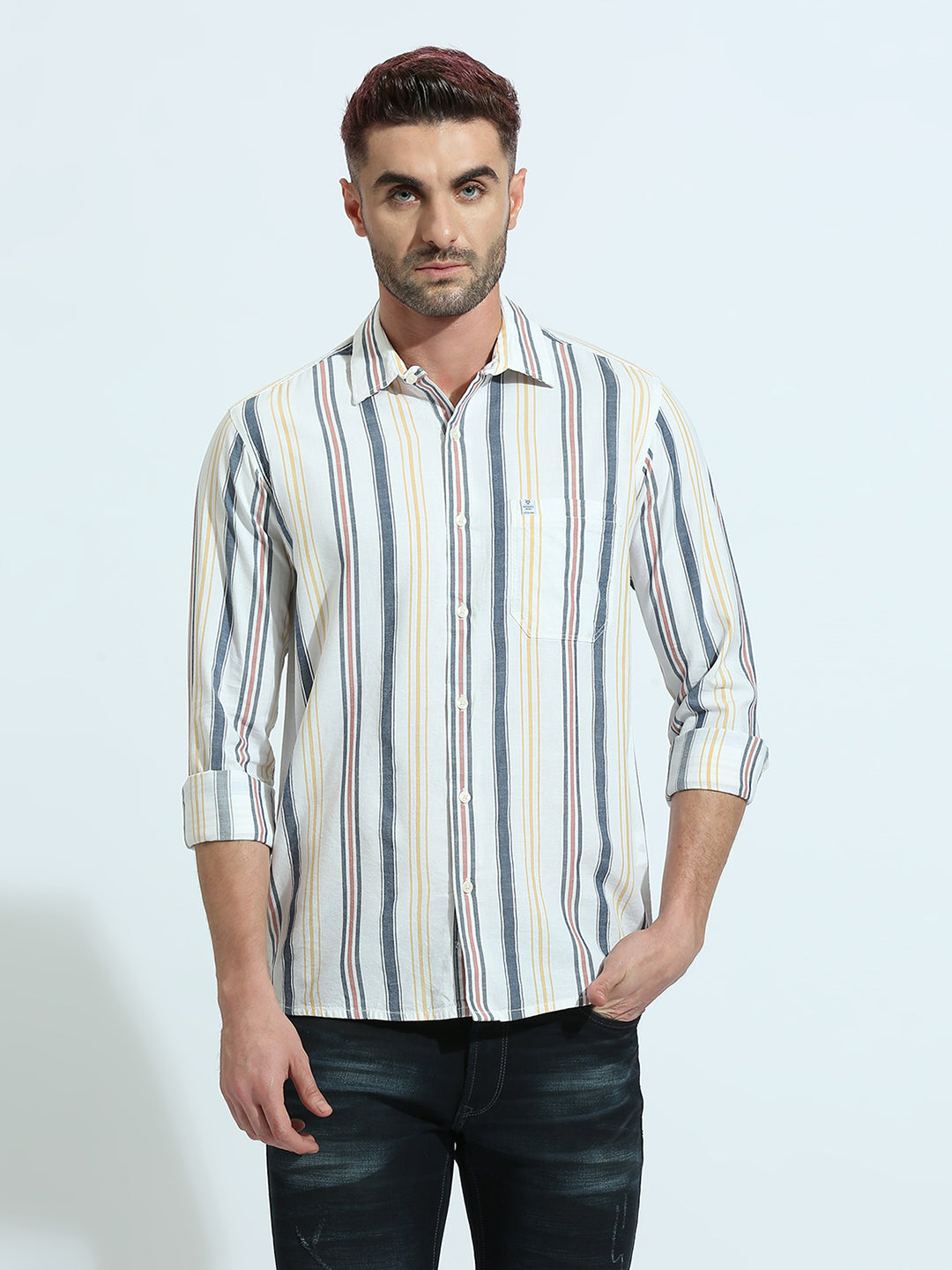 Navy Striped Shirt