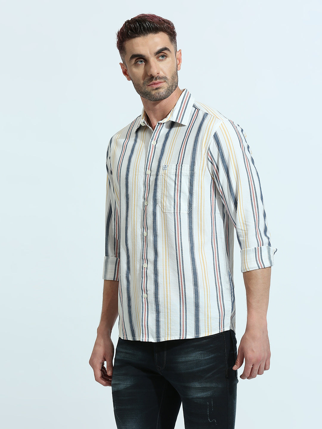 Navy Striped Shirt