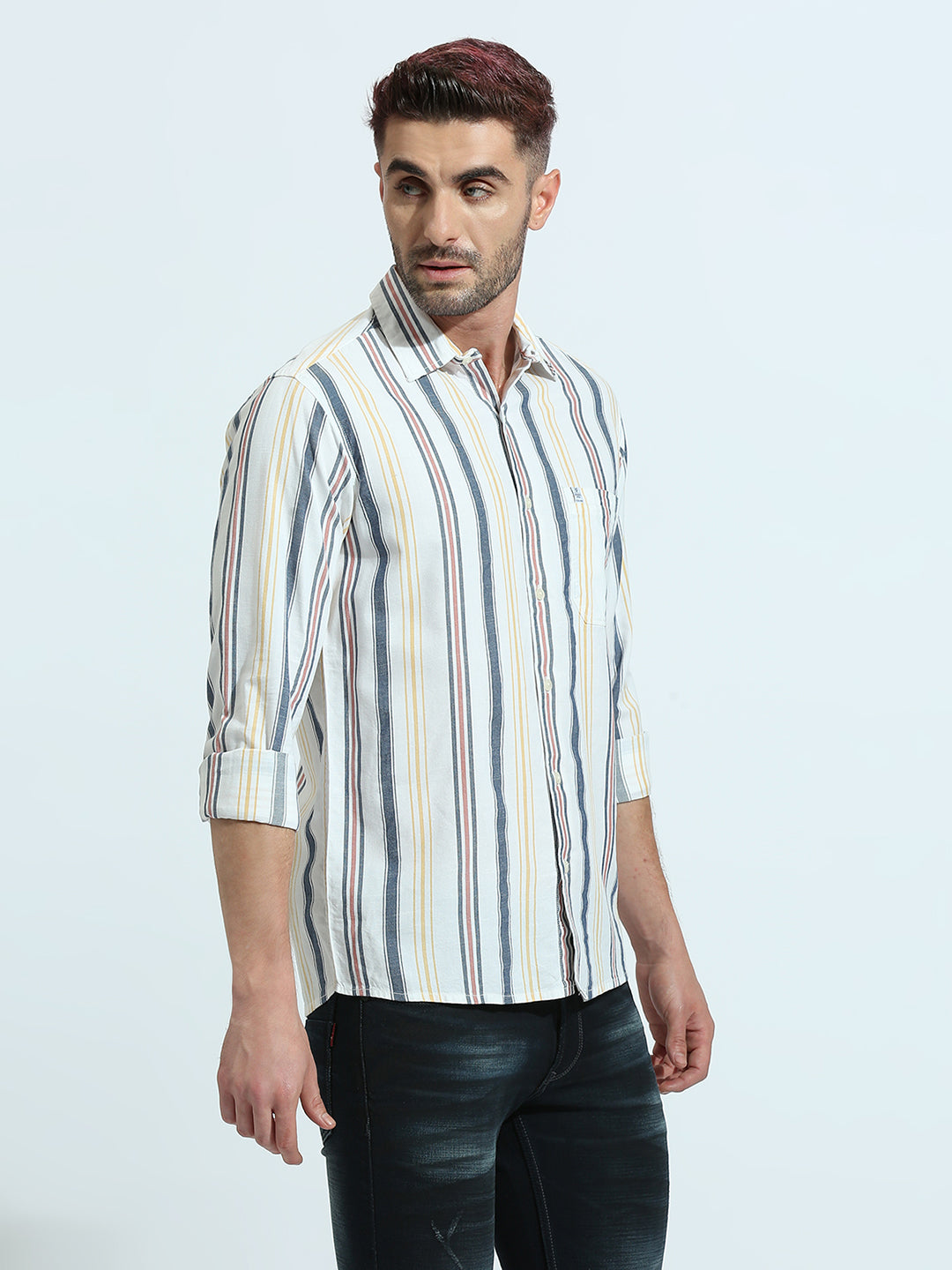 Navy Striped Shirt