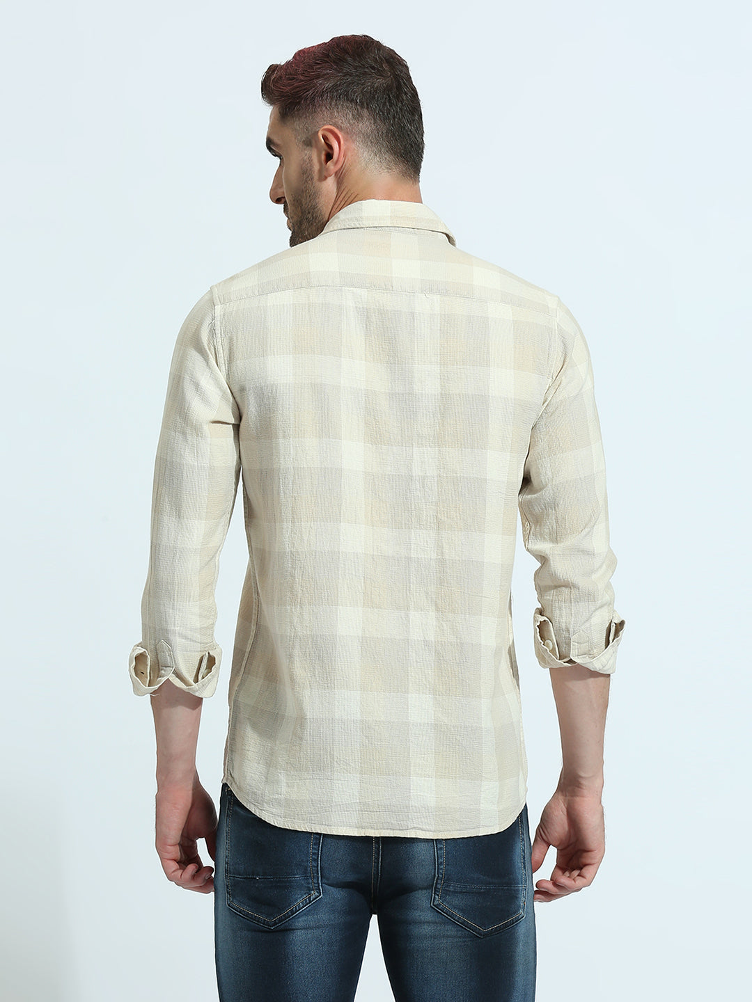 Beige Checkered Shirt