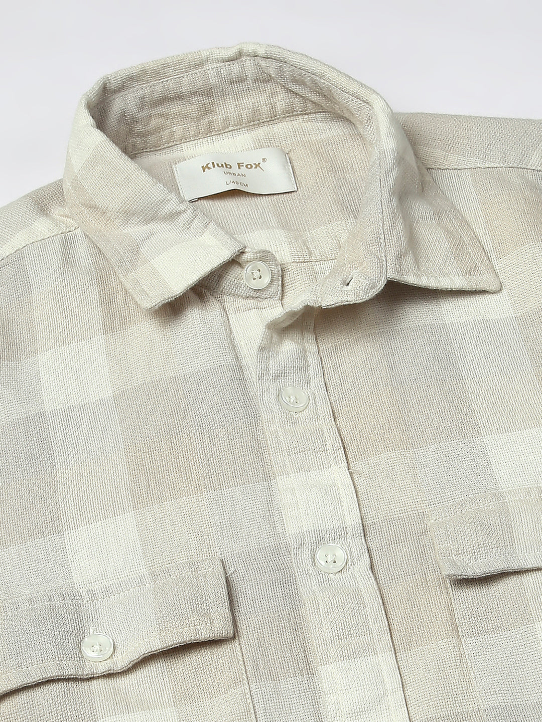 Beige Checkered Shirt