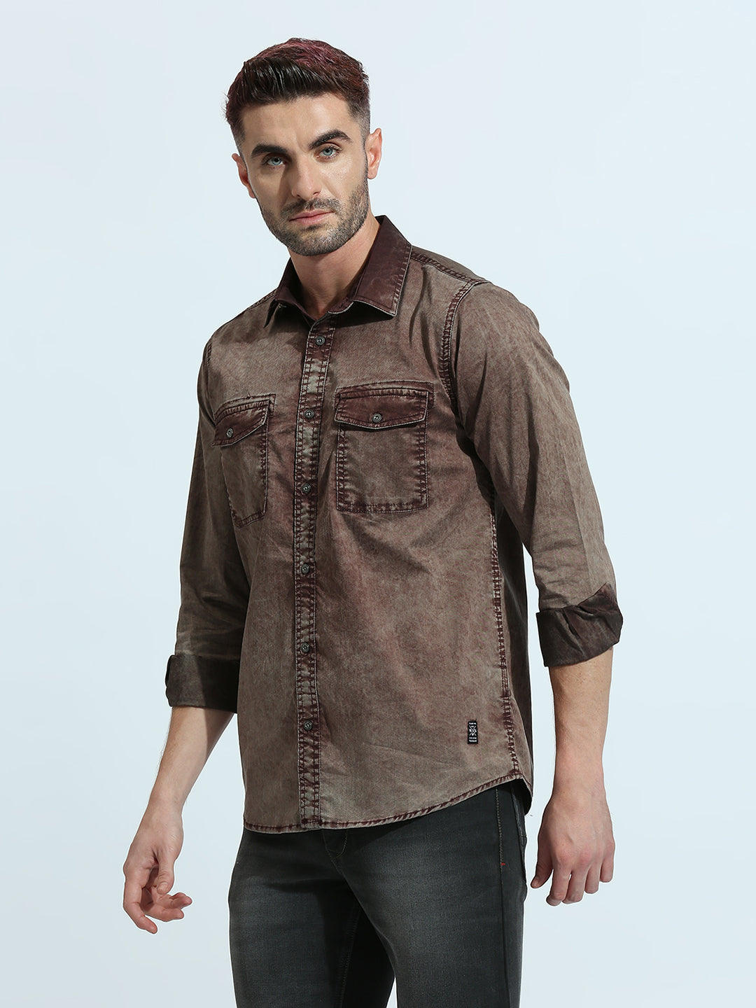 Maroon Plain Shirt