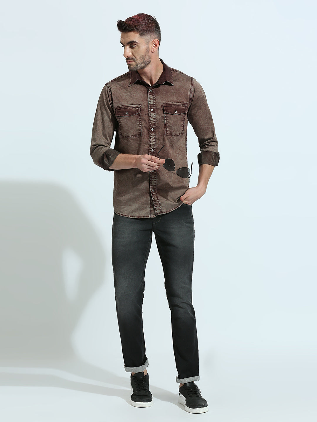 Maroon Plain Shirt