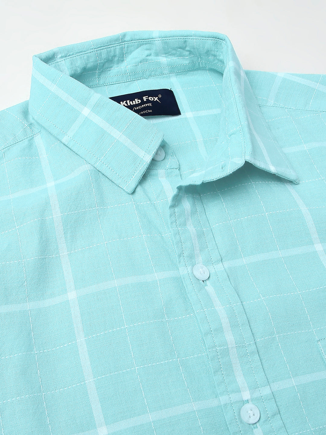 Sea Green checkered Shirt