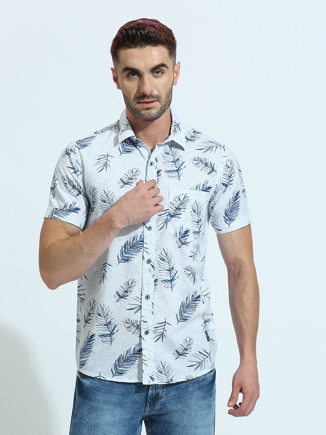 Navy Printed Shirt