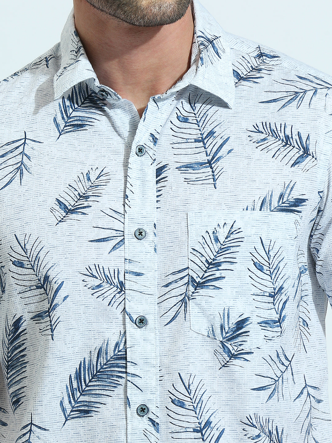 Navy Printed Shirt