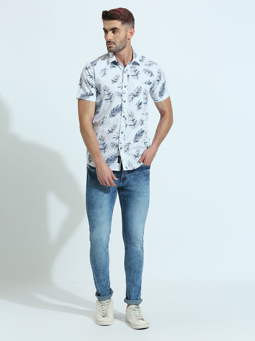 Navy Printed Shirt