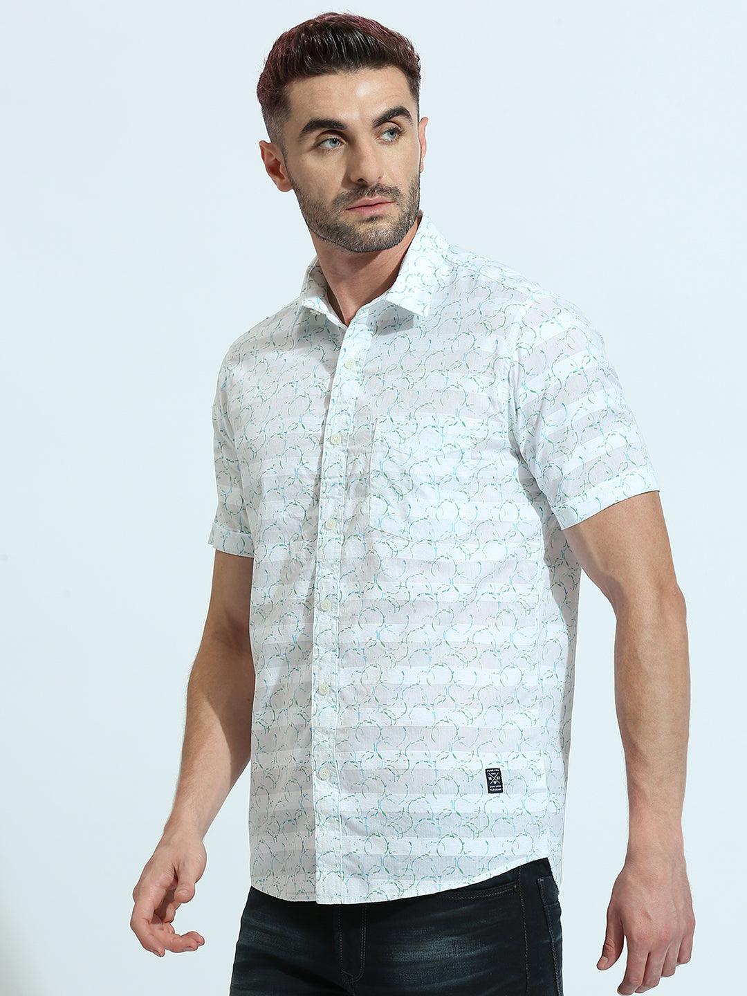 White Printed Shirt