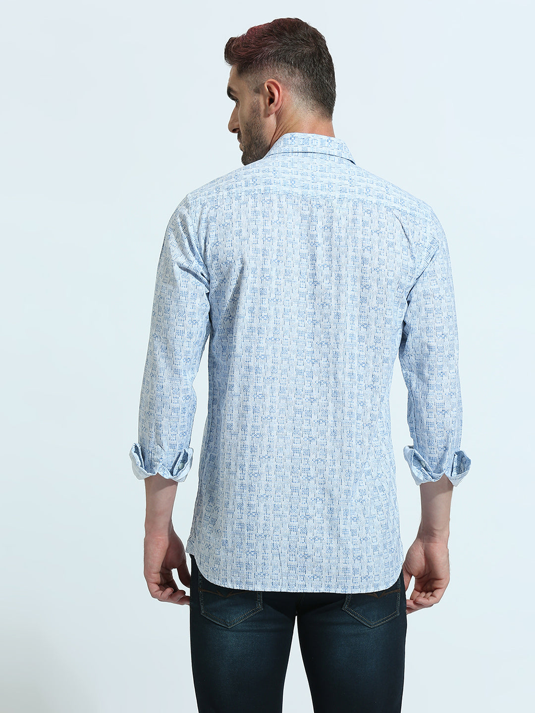 Blue Printed Shirt