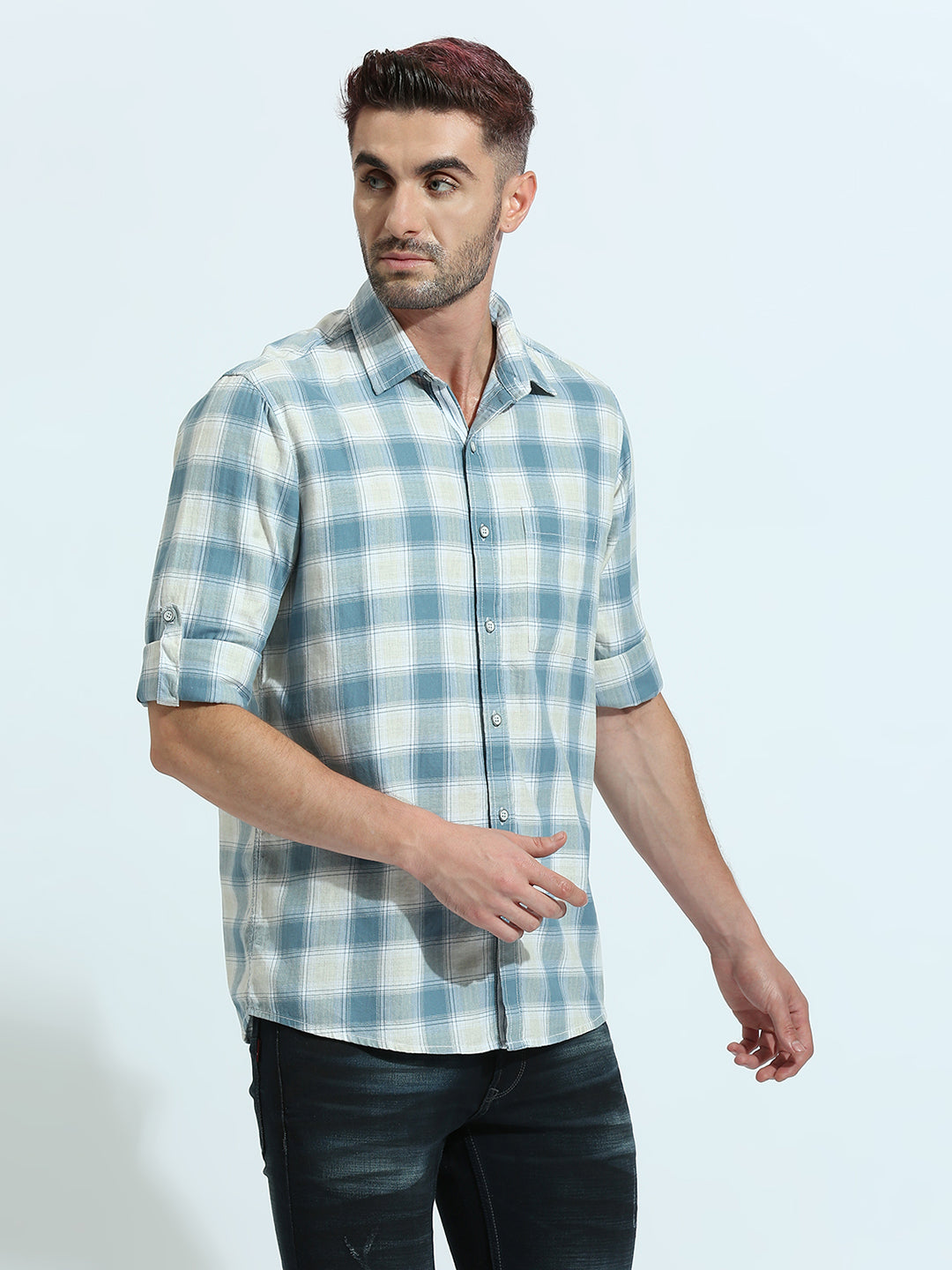 Blue Checkered Shirt