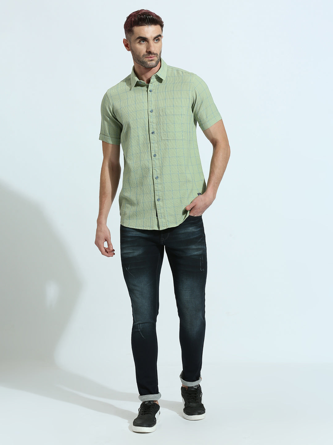 Olive Checkered Shirt