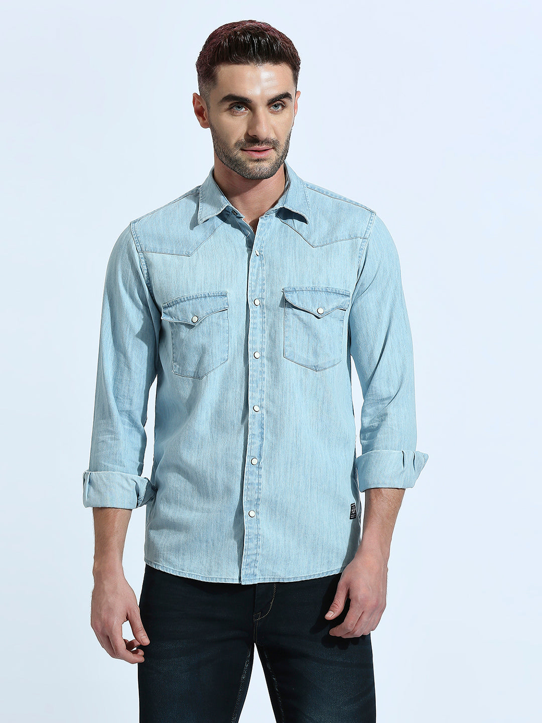 Saphire Blue Plain Shirt