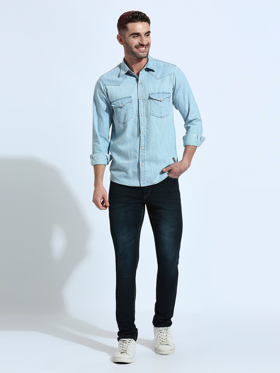 Saphire Blue Plain Shirt