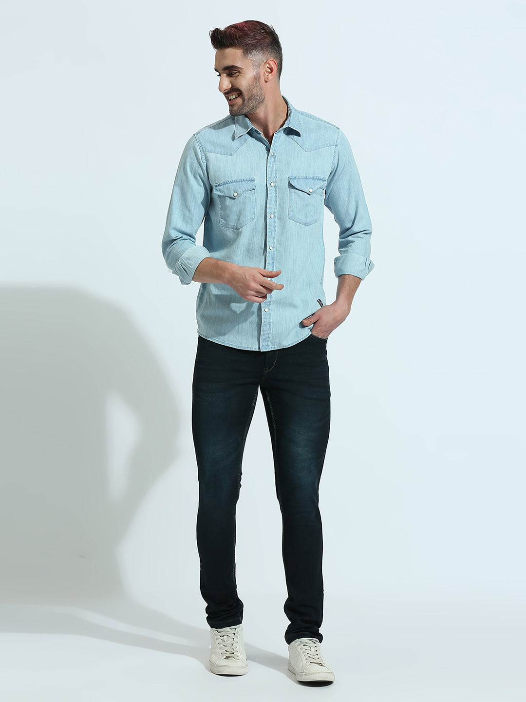 Saphire Blue Plain Shirt