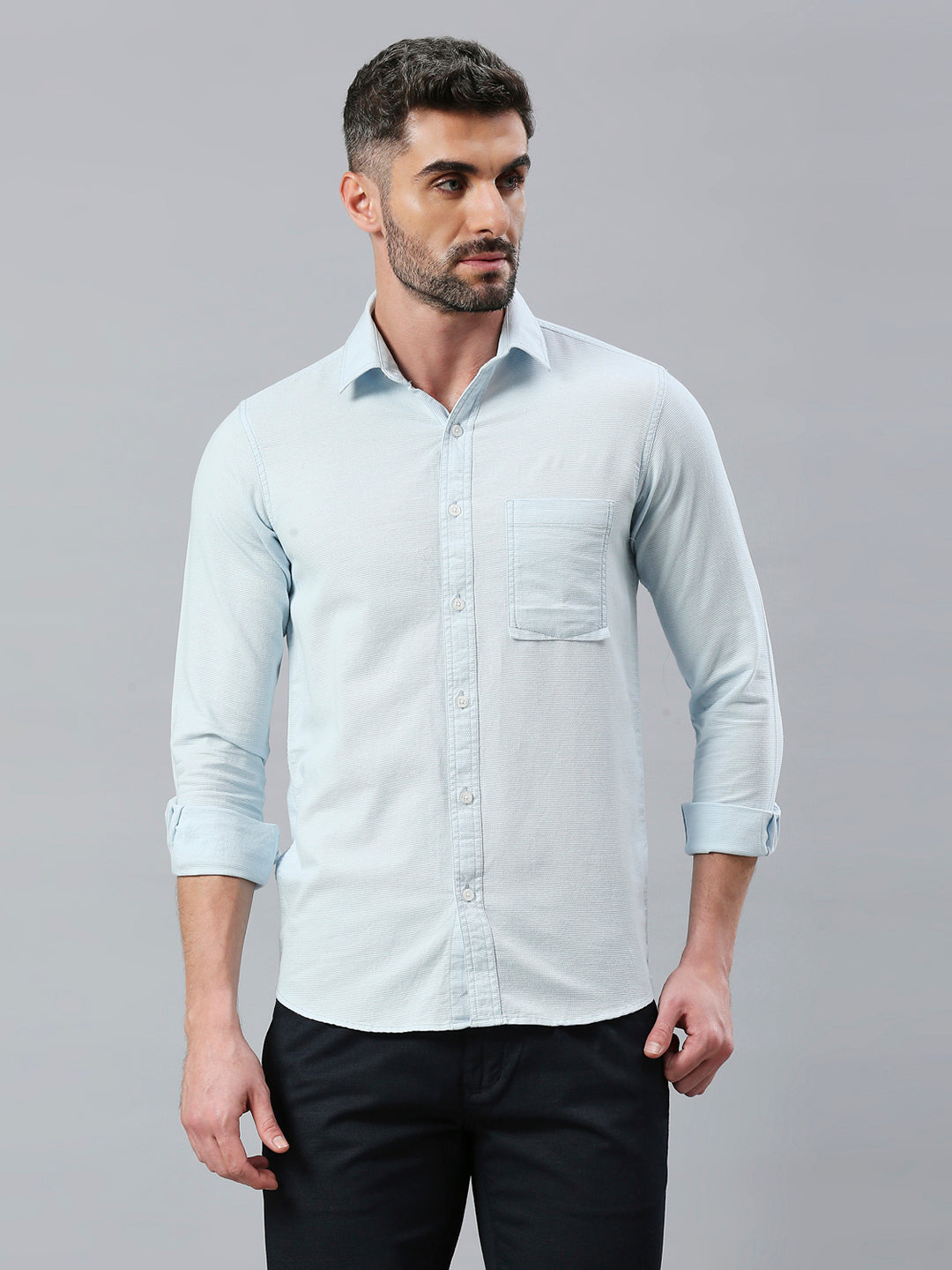 Light blue Plain Shirt