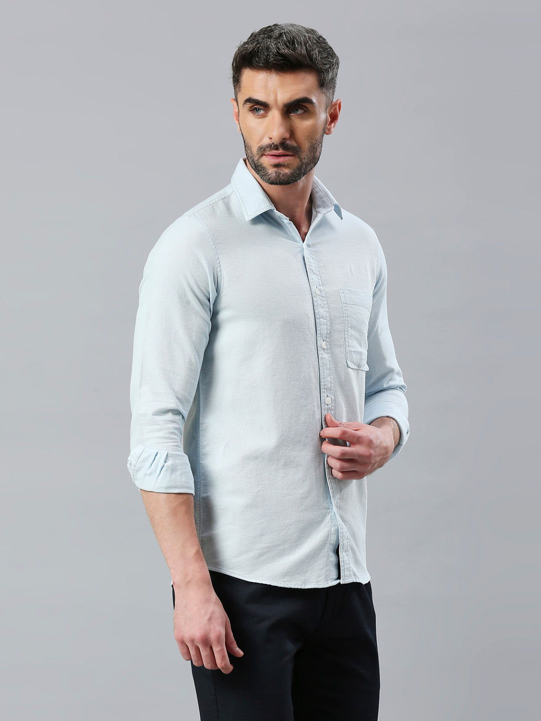 Light blue Plain Shirt