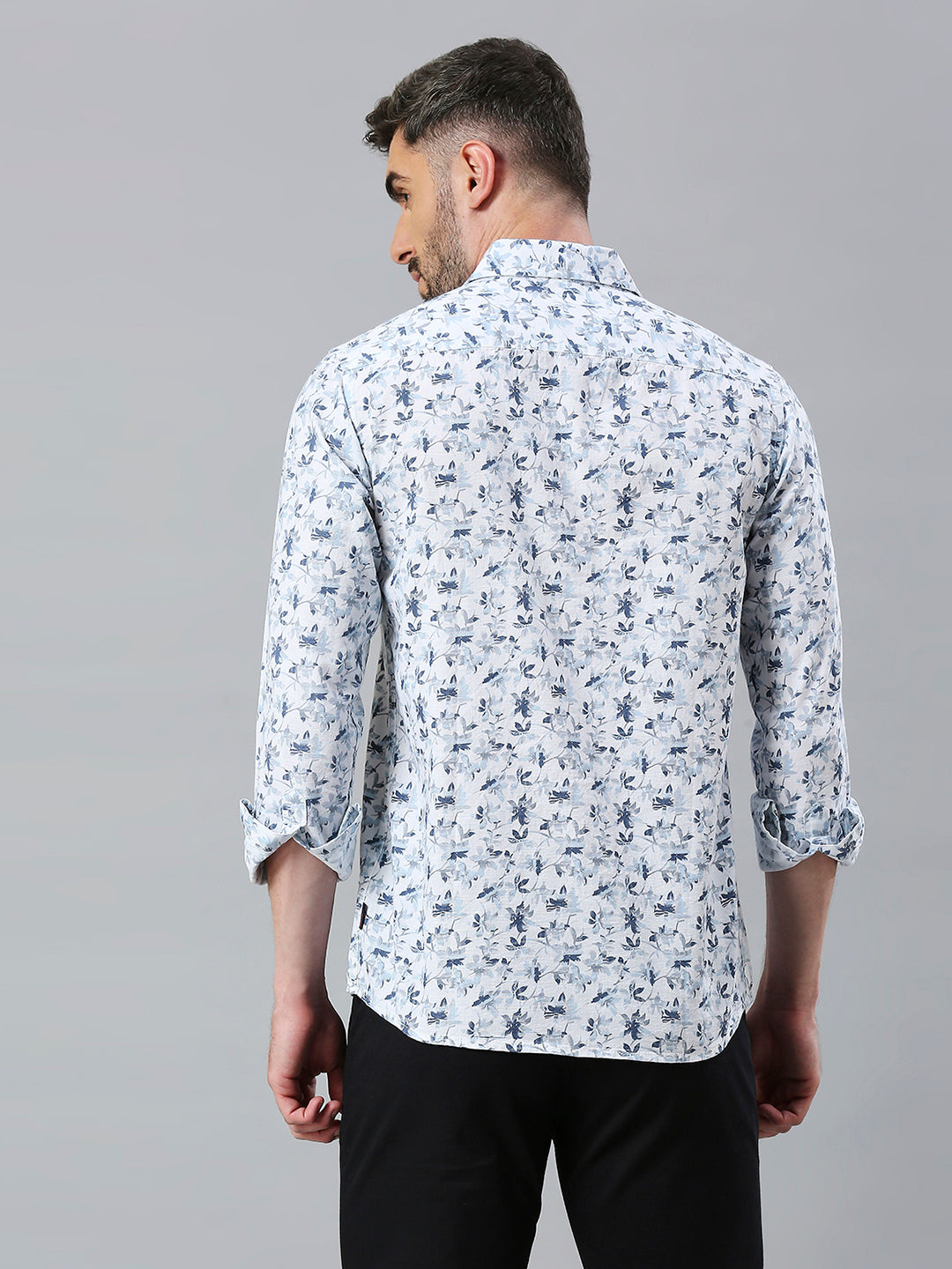 Sky Blue Printed Shirt