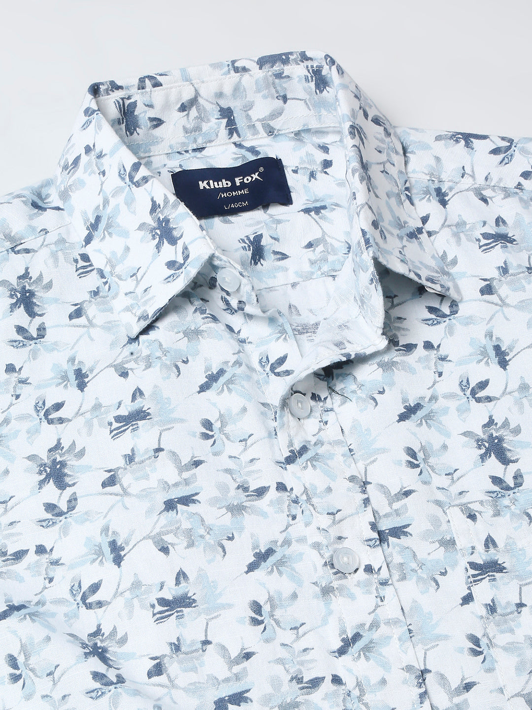 Sky Blue Printed Shirt