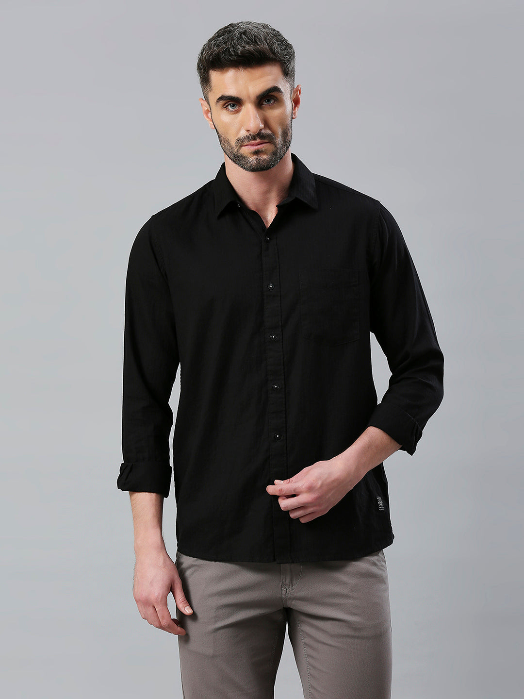 Black Plain Shirt