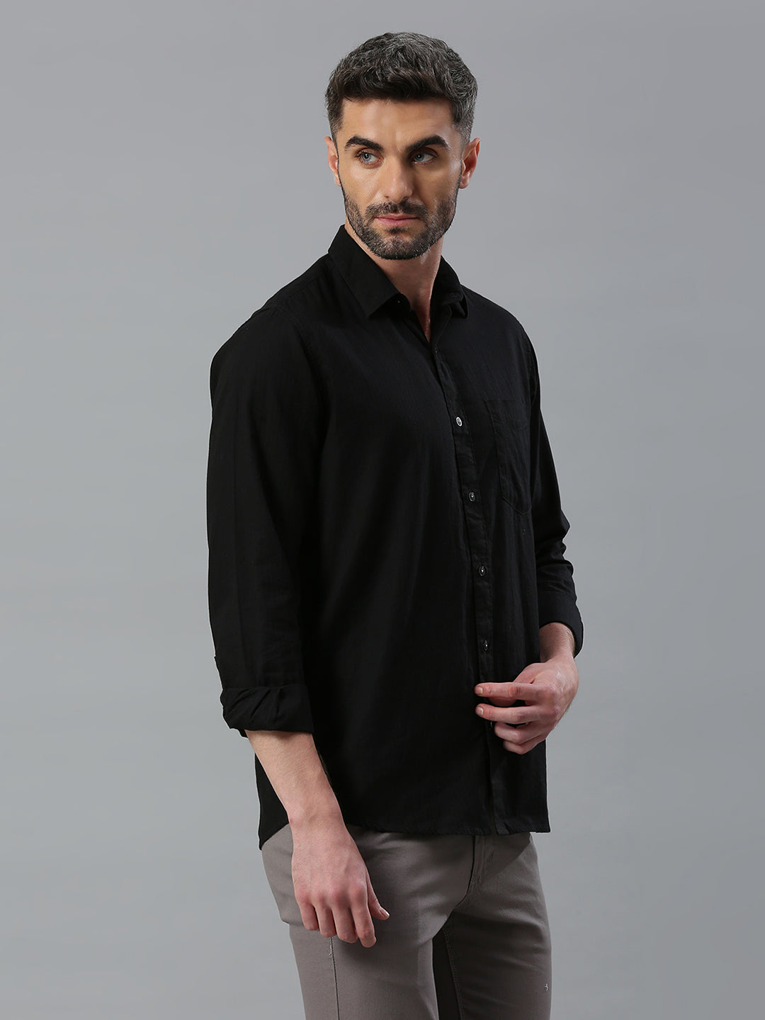 Black Plain Shirt