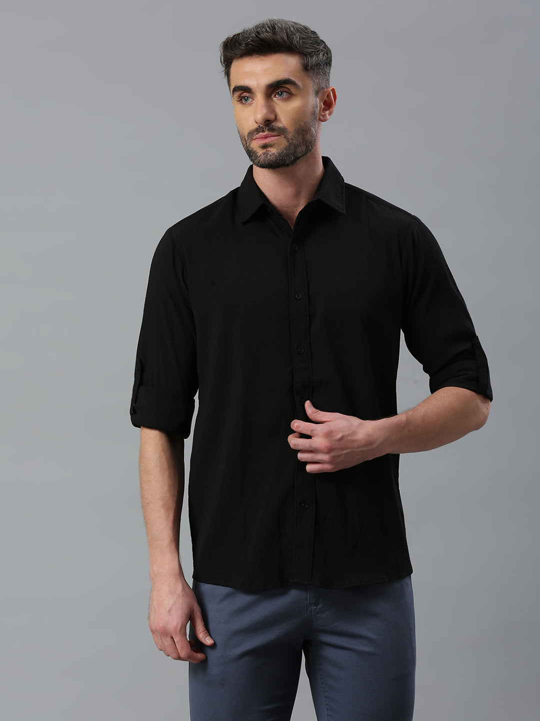 Black Plain Shirt