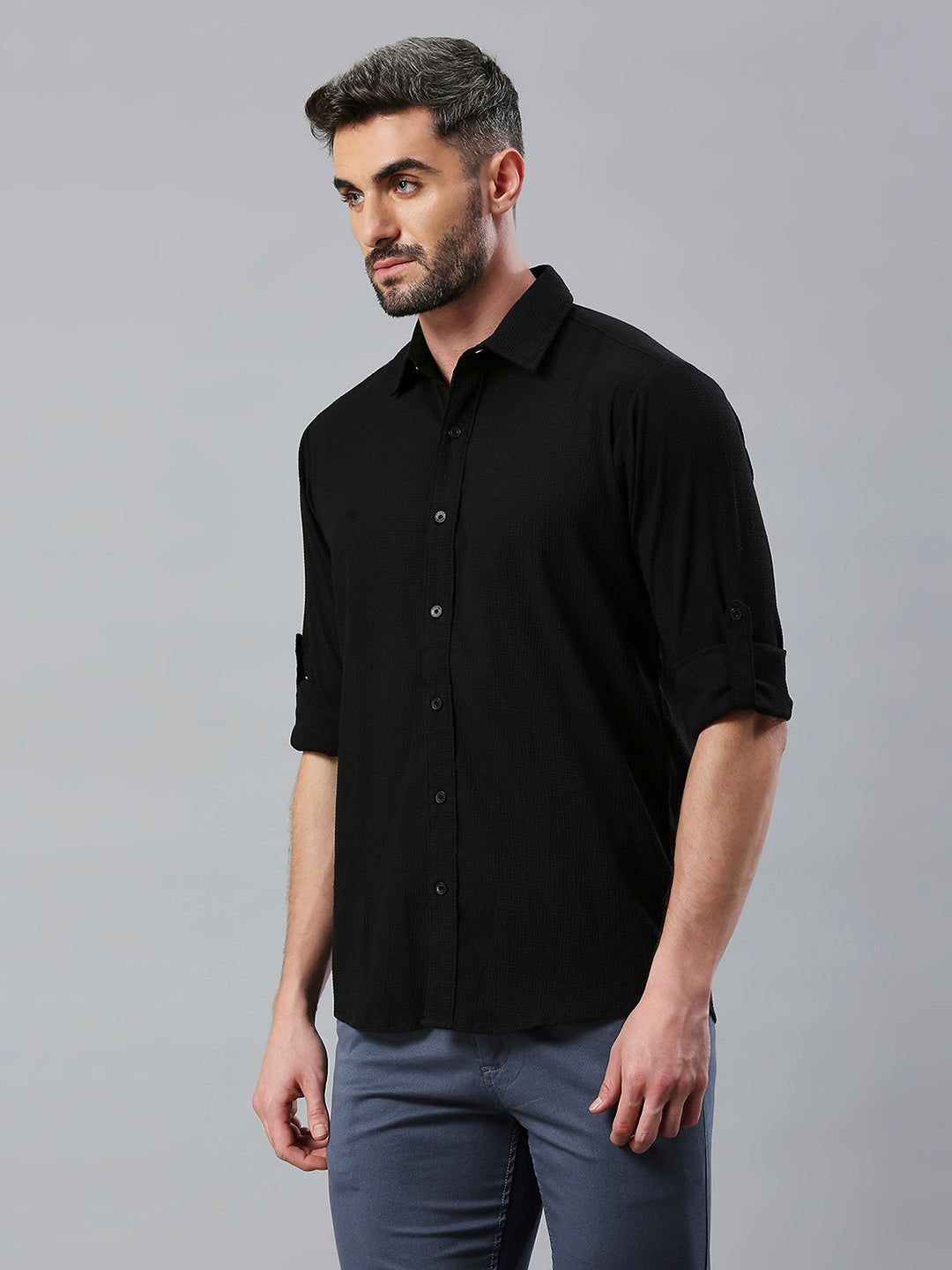 Black Plain Shirt