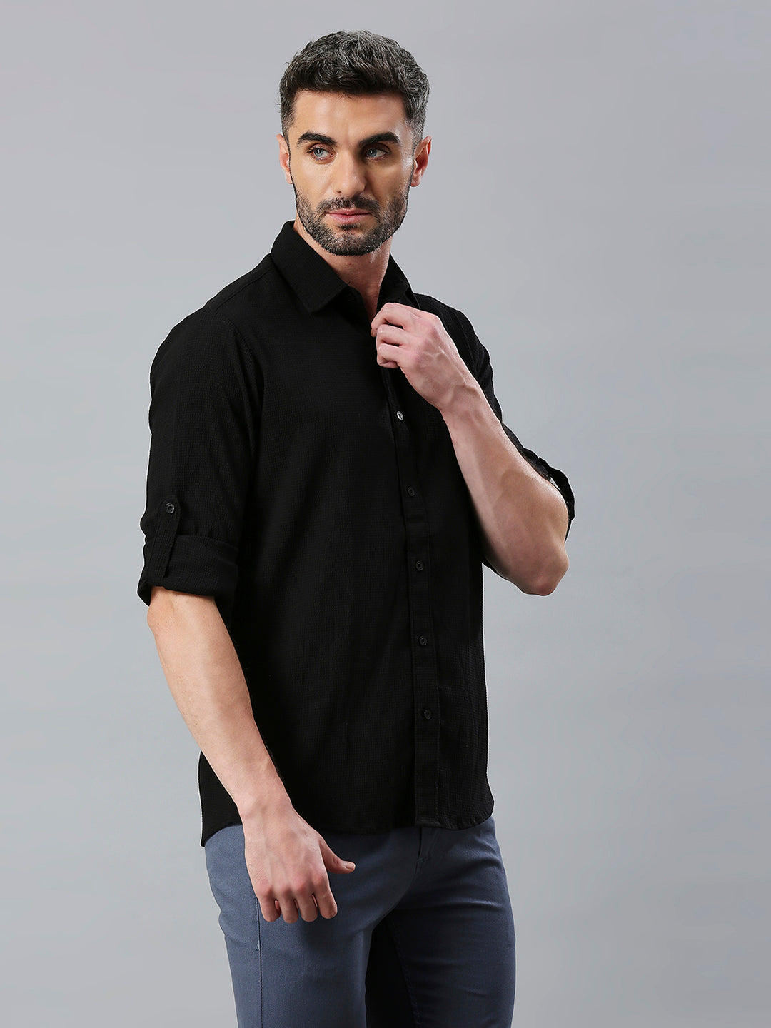 Black Plain Shirt