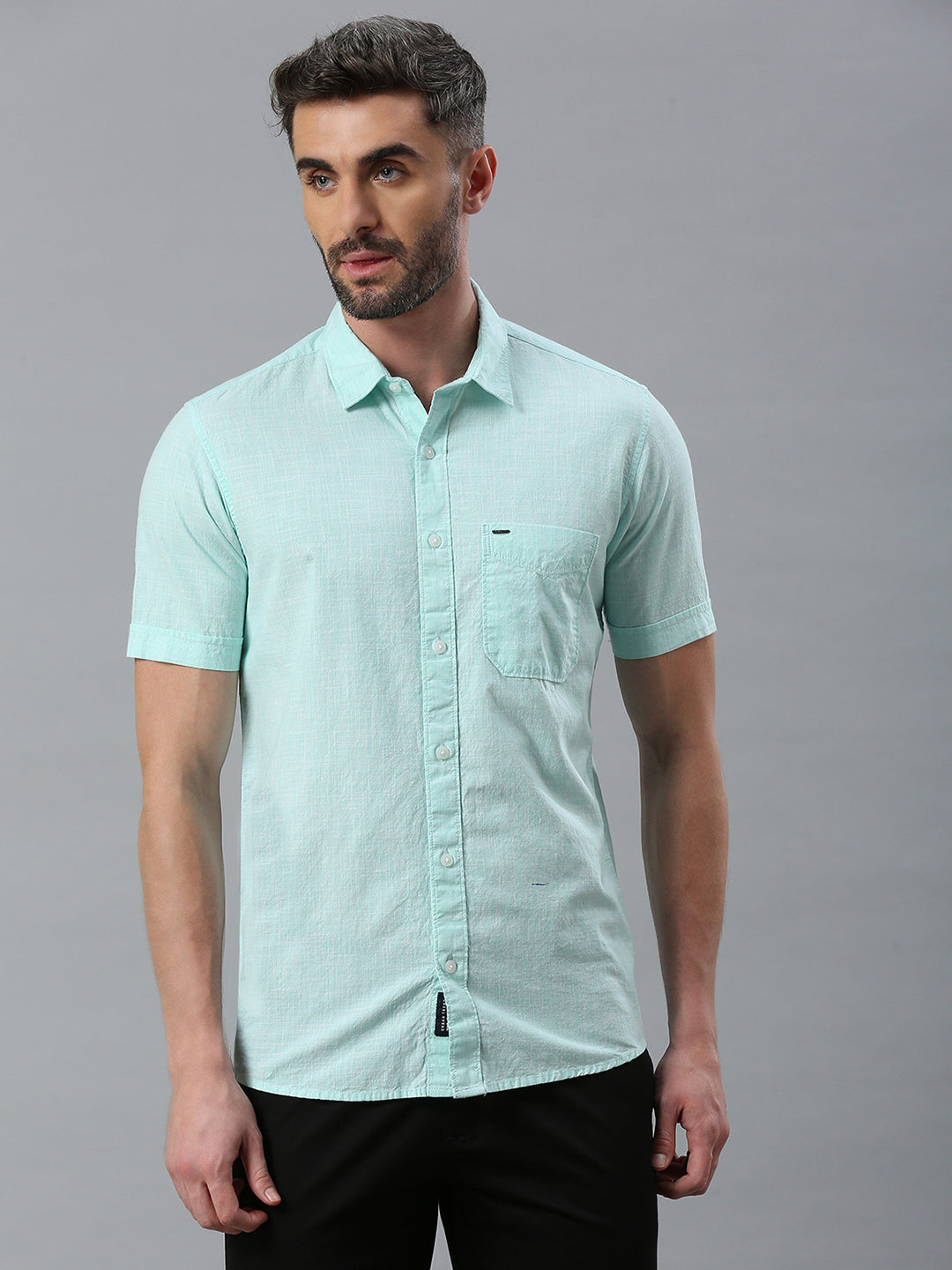 Sea Green Plain Shirt