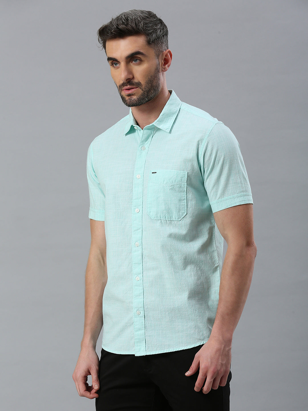 Sea Green Plain Shirt