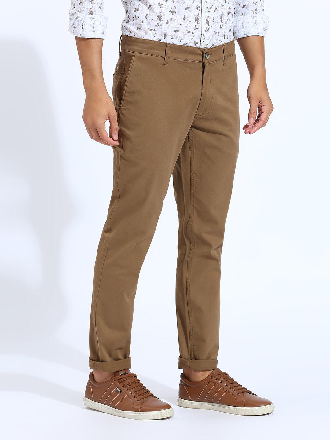 Khaki Tapered Narrow Fit Chino Pants