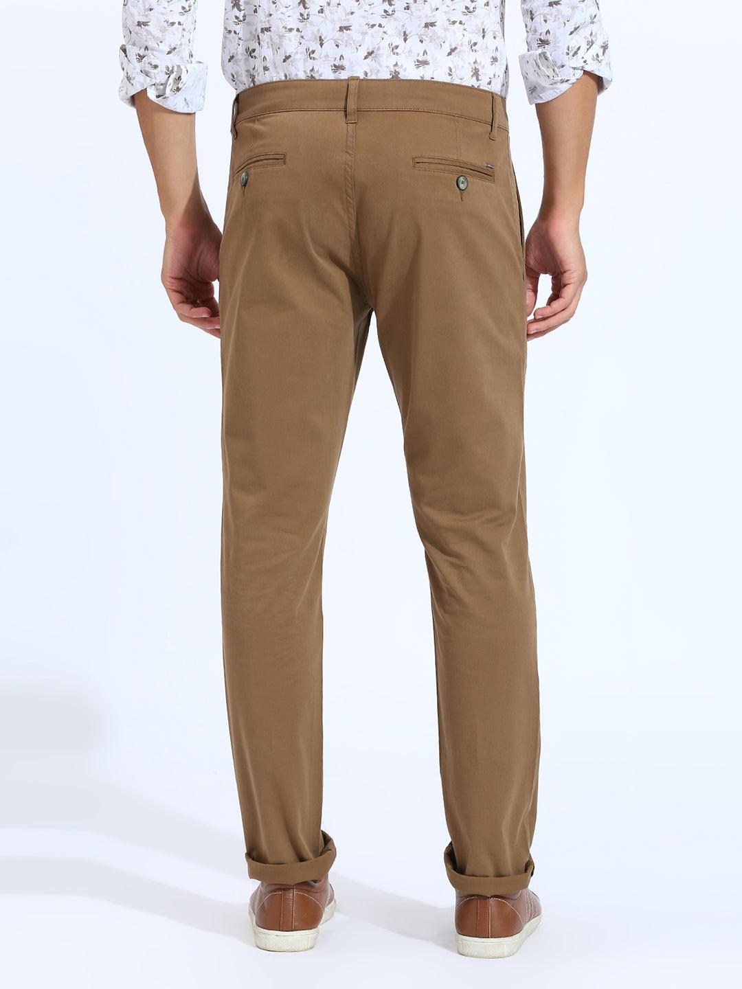 Khaki Tapered Narrow Fit Chino Pants
