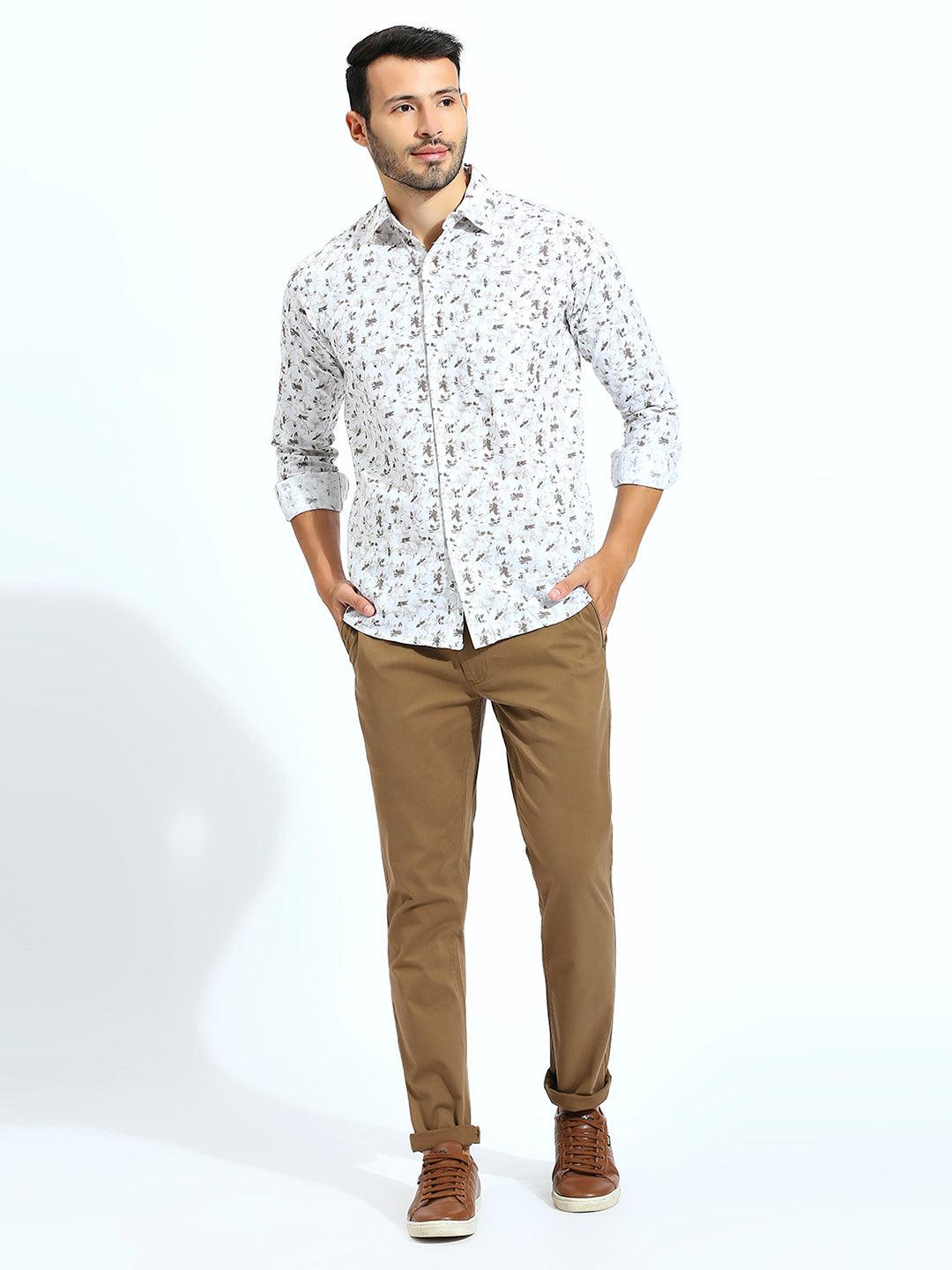 Khaki Tapered Narrow Fit Chino Pants