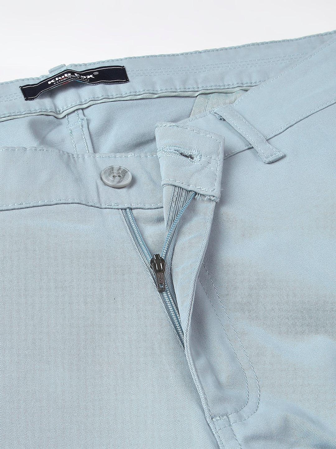 Light Blue Tapered Narrow Fit Chino Pants