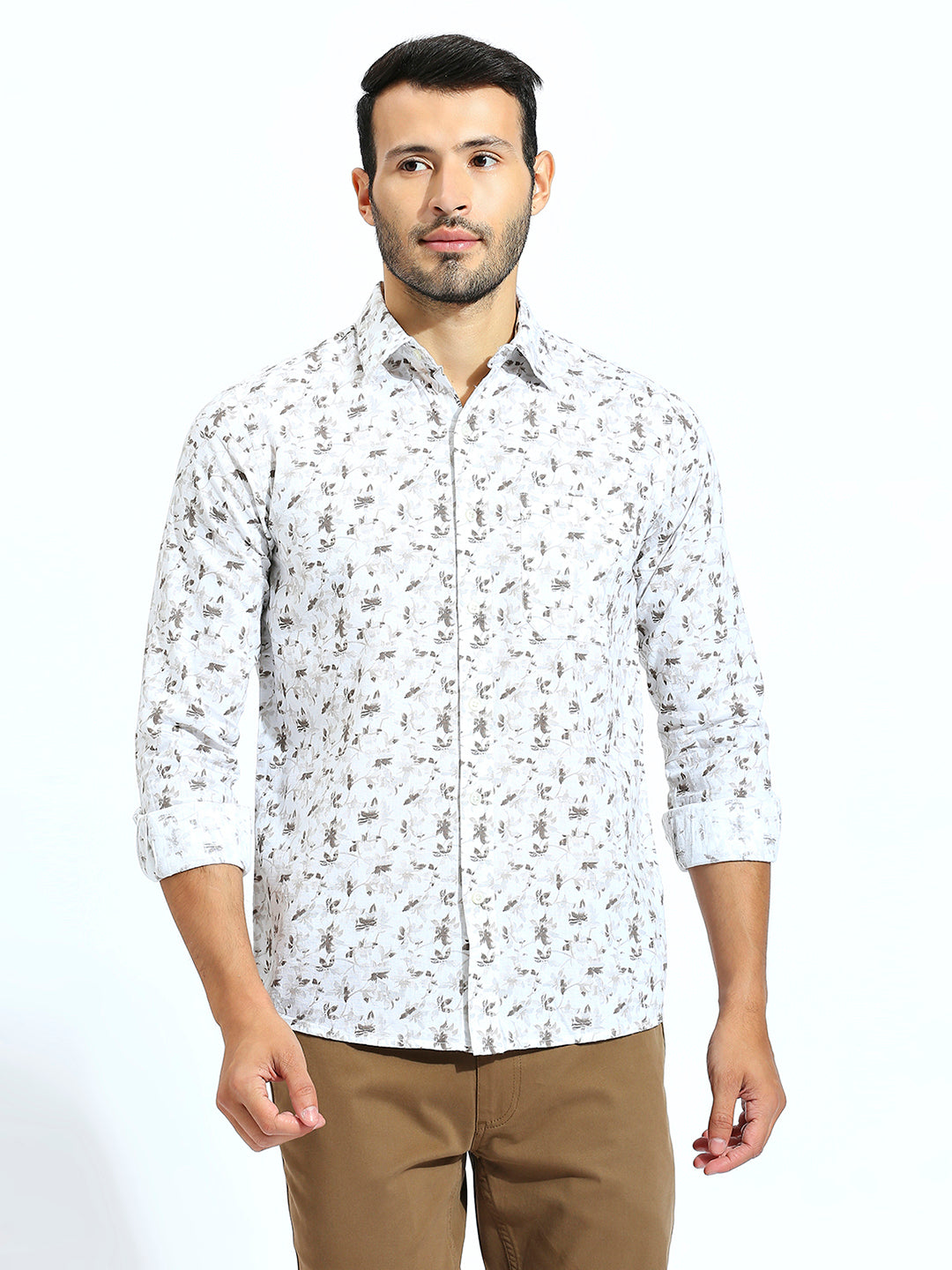 Brown Printed Shirt