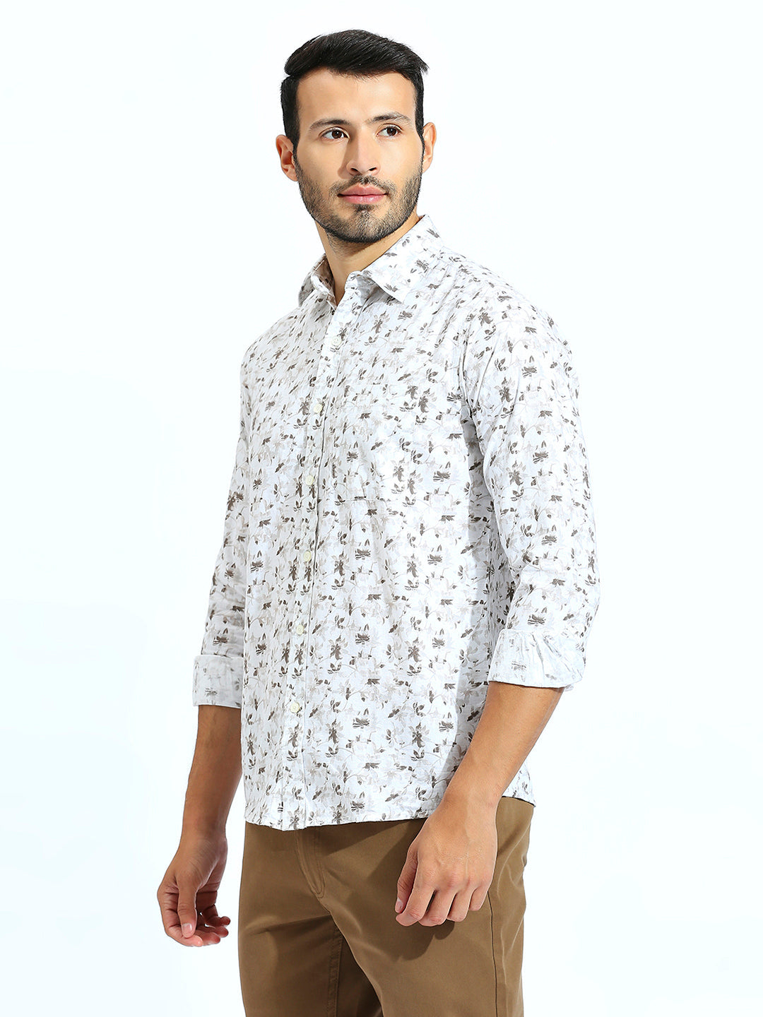 Brown Printed Shirt